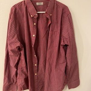 Reed Edward Men's Red Plaid cotton button down